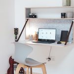 Desk With No Legs That Takes Little Space - Foldable Desk Table - Perfect for Your Bedroom Office