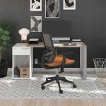 Clean and Modern Home Office Solution - Metal Accents with Wood